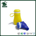 Eco-friendly silicone material collapsible water bottle with sports cap